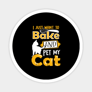 Baker Baking Lover Cat Owner Gift Magnet